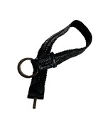 Chicos Womens Belt Size Small Black Leather Braided Silver Colored Hook ... - £12.57 GBP