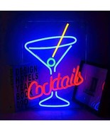 Cocktail Neon Light Sign Bar Beer Man Cave Pub  - $650.85 MXN