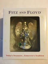 Fitz And Floyd PEACEABLE KINGDOM Angel Glass Christmas Holiday Ornament ... - £15.81 GBP
