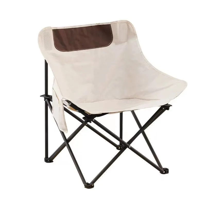 Portable Folding Fishing Chair Outdoor Moon Chair Collapsible Foot Stool For - £57.59 GBP