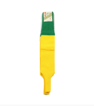 Deadstock Vtg 70s Nylon Stirrup Brazil World Cup Soccer Socks Yellow One... - £18.64 GBP