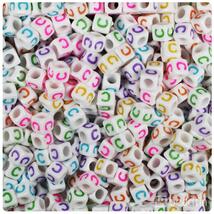 BeadTin Letter C White Opaque 6mm Cube Alphabet Beads - Colors (80pcs) - $2.09