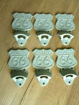 6 Route 66 Bottle Opener Cast Iron Antique Wall Mounted Bar Decor Wholesale - $498.99 MXN
