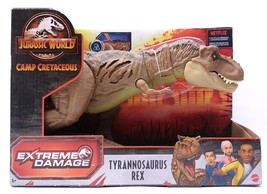 Jurassic World Tyrannosaurus Rex Extreme Damage Dinosaur Figure Camp Cretaceous - £14.90 GBP