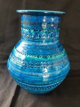 Aldo Londi for Bitossi. Large vase ( 9 INCHES) in Rimini-blue glazed ceramics - £378.87 GBP
