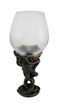 Bronze Finish Steampunk Deep Sea Diver Octopus Wine Glass - £38.21 GBP