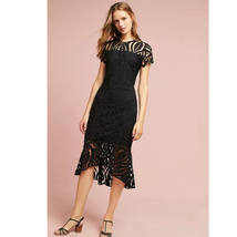 New Anthropologie Shoshanna Zinnia Lace Dress $418 Size 6P 6 Petite Black - £142.41 GBP
