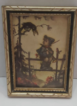 Hummel little boy blue framed picture small three inch made in Germany 1979 gold - £9.31 GBP