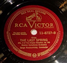12&quot; Koussevitzky &amp; Bso 78 Tchaikovsky Waltz Serenade / Grieg The Last Spring A2 - £5.53 GBP