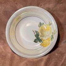 Vintage Z S &amp; Co Bavaria Lusterware Yellow Rose Porcelain 10&quot; Serving Bo... - £34.02 GBP