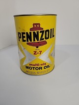 Pennzoil Oil Can Cardboard Empty 1 Quart 2 Small Holes In The Lid - $5.48
