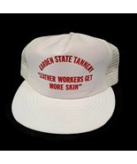 Vintage Garden State Tannery Snapback Trucker Hat Mesh Advertising Leath... - €12,62 EUR