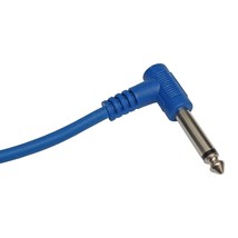 2 Ft Foot Blue 1/4 Right Angle To 90 Degree Guitar Pedal Audio Patch Cab... - $16.14