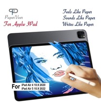 PaperVeer Matte Finish Film Anti-Glare Screen For Apple iPad Air 4/5 10.9 - £13.75 GBP