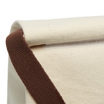 Retro Canvas Lunch Bag - Roll-Down Closure &amp; Strap - Durable 100% Cotton... - £15.39 GBP