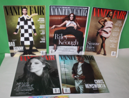 5 Vanity Fair Magazine Back Issues Bad Bunny Hemsworth Keogh Biles Streisand - £15.49 GBP