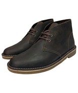 New Clarks Shepton Chukka Boots Shoes Mens 11W Brown Beeswax Leather Dis... - $135.38 CAD