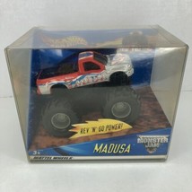Vintage 2001 Mattel Hot Wheels Rev Tredz Monster Jam Madusa Truck REV N GO - £8.63 GBP