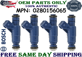 Brand New Pack Of 4 Bosch Fuel Injectors For 2000-2006 Audi A4 1.8L I4 Genuine - £110.54 GBP