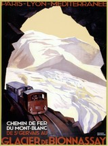 3739.Bionnassay glacier Travel 18x24 Poster.French railroad Home interior design - £22.38 GBP