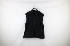 Vintage Cabelas Mens 2XL XXL Distressed Spell Out Full Zip Fleece Vest Jacket - £34.81 GBP
