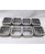 Lot Of (8) Square Tin Container With Window 2 1/4&quot; X 1&quot; - $315.02 MXN