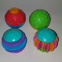 4 Playskool Activity Ball Lot Sensory Spin Face Colorful Replacement - £11.43 GBP