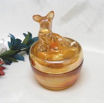 3783 Antique Jeannette Marigold Scottie Powder Jar - £27.67 GBP