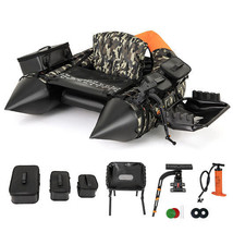 Portable Fishing Boat with 3 Detachable Storage Boxes-Camouflage - $300.49