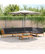  Pallet Sofa Set Anthracite Solid Acacia wood, Polyester Large - $23,502.12 MXN