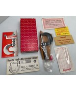 New NOS Vintage Starrett 1 Inch Micrometer No. 436P With Wrench &amp; Papers - £53.51 GBP