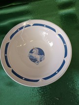 Vtg Replacement Tienshan Stoneware Blue Unicorn Fantasy Bowl 7.0&quot; - £7.90 GBP