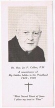 Prayer Card Rev Joseph Collins Golden Jubilee Priesthood - $1.97
