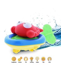 Boat Racer Buddy Pull N Go Floating Bath Toy 6&quot; For Baby Toddler  Red Lobster - £24.20 GBP