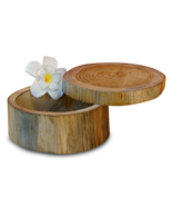 Schmuck Dose Baumstamm Schatulle Geschenkverpackung Massivholz Teak Box ... - $30.92 CAD+