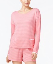 Nautica Womens Sleepwear French Terry Pajama Top Only,1-Piece,Medium,Rose Stripe - £23.86 GBP