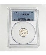 1936 10C Mercury Dime Graded by PCGS as MS65 FB Full Bands - $2,248.70 MXN