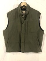 Timberland Men&#39;s Size XL Army Green Collared Full Zip Puffer Vest VGC! - £23.73 GBP