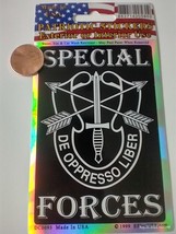 Small 4X3&quot; Decal Sticker Reflective Foil Special Forces De Oppresso Liber - $9.98