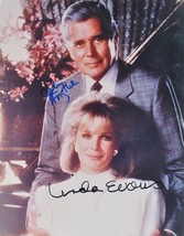 Dynasty Cast Signed Photo x2 - John Forsythe, Linda Evans w/coa - £231.57 GBP