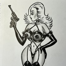Sexy Femme Fatale Pin-Up Girl Archie Comics Original Art Drawing By Frank Forte - £44.26 GBP