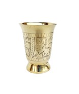 Rastogi Handicraft Pure Brass Tumbler with Mughlai Etched Design, for Dr... - €13,43 EUR