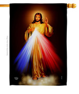 Jesus Divine Misericordia House Flag Faith 28 X40 Double-Sided Banner - £29.55 GBP