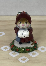 Wee Forest Folk M-146 Miss Noel Mittens Holly Base Christmas Mouse Annette - $46.75