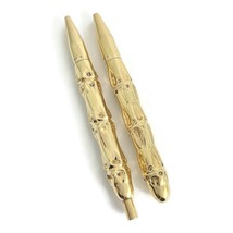 Vintage 1940&#39;s Louis Tamis Bamboo Pen and Pencil Set 14K Yellow Gold, 52... - £2,905.58 GBP