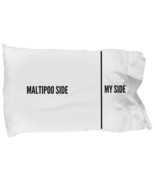 Maltipoo Pillow Case - Funny Maltipoo Pillowcase - Maltipoo Side My Side... - £14.34 GBP