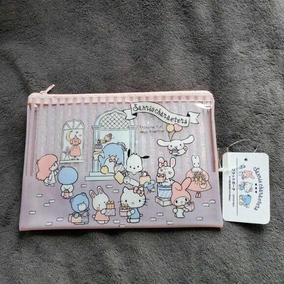 Sanrio Hello Kitty and Friends, Melody, Pochacco Character Plastic Pouch Case - £15.94 GBP