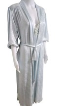 Vtg. CHRISTIAN DIOR P Blue Lace Peignoir Nightgown Slip Dress Robe Linge... - £96.42 GBP