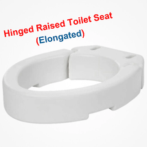 Rhythm Healthcare Hinged Raised Toilet Seat, 3.5&quot; inch, Fits Elongated, Portable - £38.10 GBP