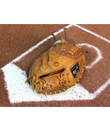 Keen-Edge Double V Left Handed Leather Catchers Glove Mitt Vintage Regen... - $887.81 MXN